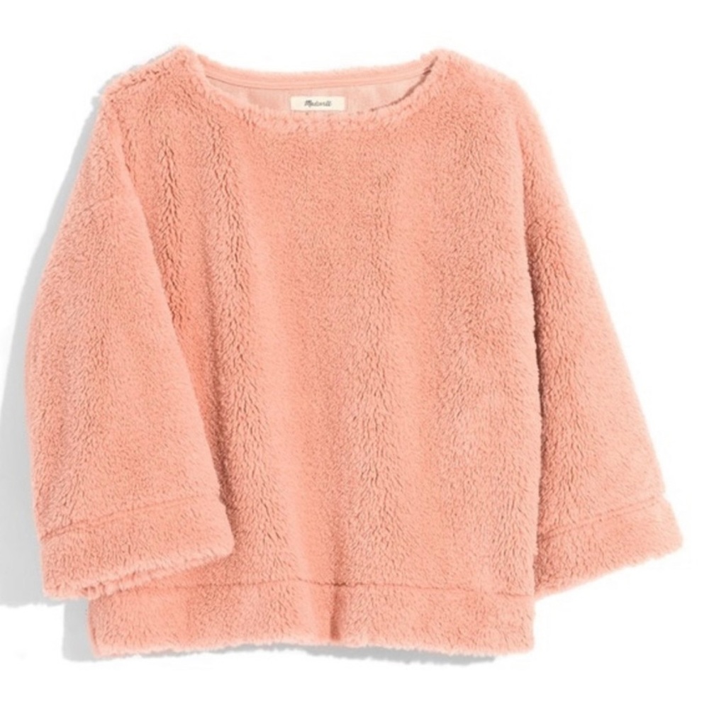 Madewell Superfurry Oversized Top Blush Pink Size Small